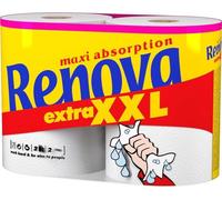 Renova Essuie-tout Extra XXL 2 plis blanc, 1 rouleau XXL = 3 rouleaux standard, 2 rouleaux