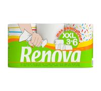 Renova Essuie-tout Maxi-absorption| 3 rouleaux |3 rouleaux XXL = 6 standards|2 plis blancs