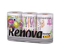 Renova Lot de 3 rouleaux de papier essuie-tout Design Kitchen Towels - XXL