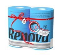 Renova Lot de 5 x 4 rouleaux de papier toilette bleu