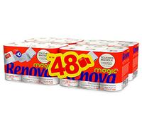 RENOVA MAGIC Papier Hygiénique 2 plis blanc, Toucher Magique, 48 rouleaux