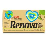 Renova Mouchoirs boîte Recyclé | 70 mouchoirs| emballage et papier recyclé | 3 plis blanc