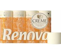Renova Papier Hygiénique Creme |12 rouleaux | Confort |4 plis Creme | 4 couches, papier crème subtilement parfumé et décoré, fibres naturelles, ultra doux, résistance maximale