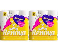 Renova Papier toilette Purissimo - 12 rouleaux - Blanc pur (Lot de 2)