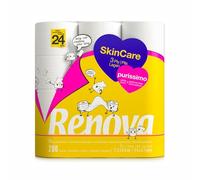 Renova Purissimo Lot de 24 rouleaux de papier toilette 3 plis Blanc