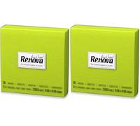 Renova serviettes de papier cocktail vert - 30 serviettes (Lot de 2)