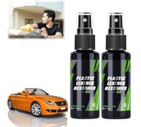 Rénovateur Cuir et Plastique 50ML, Spray Nettoyant Intérieur Voiture Sans Rinçage, Revêtement Rénovateur Cuir et Plastique, Pour l'esthétique et la restauration de véhicules