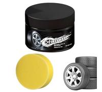 Rénovateur de brillance pour pneus, brillant noir profond humide, revêtement céramique pour pneus noirs, jantes et garnitures en caoutchouc, cire nettoyante anti-poussière longue durée