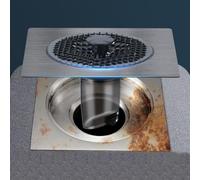 Rénovateur de drain de sol en acier inoxydable pour salle de bain cuisine améliorations conçu pour un montage direct sur les structures de drainage existantes