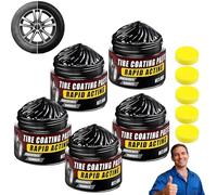 Rénovateur de revêtement et de Garniture de Pneu de qualité supérieure,restaure Les pneus décolorés, Brillance Facile sans Polissage for SUV, camions, berlines(5pcs)