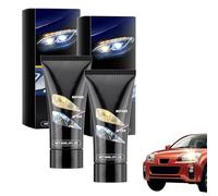 Renovateur Phare Voiture Crème D'entretien pour Phares de Voiture Polish Phare Voiture Nettoyant Phare Voiture Opaque Kit Nettoyage Phare Voiture Restaurateur de Phares Jaunâtres ou Usés (2PCS)