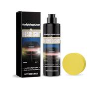 Renovateur Phare Voiture,Pâte de Réparation de Phare Automobile,Polish Phare Voiture, Et Améliorer la Visibilité et La Sécurité,Kit Nettoyage Phare Voiture(100g+éponge)