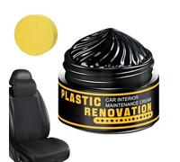 Rénovateur Plastique pour Intérieur Voiture Hydratant pour Plastiques décolorés Effet Noir Brillant & Protection UV sans Rayures Nettoie et Protège Tableau de Bord Joints en Caoutchouc Panneaux