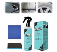 Renovateur Plastique Voiture, 2025 Nouveau Polish Voiture Nettoyage Voiture Interieur Extérieur, Nettoyant Plastique Voiture Enduit de Revêtement Revitalisant pour Plastiques, Inclus Chiffon (1 PCS)