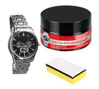 Rénovateur Verre De Montre - Crème 3.3x4.8x3cm | Trousse Polissage Élimination Rayures Avec Éponge Réparation | Bracelet Écran Sur Verre Laiton Acier Résine Anneau Époxy Pour Horlogerie Appareils