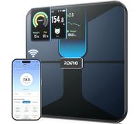 RENPHO Balance avec 18 lectures IMC, Masse Grasse, Masse Musculaire, Balance Intelligente pour le Poids Corporel, Balance de Composition Corporelle Wi-Fi & Bluetooth, Rechargeable, Elis Evo