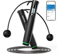 RENPHO Corde à Sauter Intelligente avec Compteur, Corde à Sauter sans Fil Réglable, App Données d'Analyse, Corde a Sauter Fitness Homme Femmes Enfants, Crossfit Équipement d'Entraînement