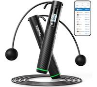 RENPHO Corde à Sauter Intelligente avec Compteur, Corde à Sauter sans Fil Réglable, App Données d'Analyse, Corde a Sauter Fitness Homme Femmes Enfants, Crossfit Équipement d'Entraînement