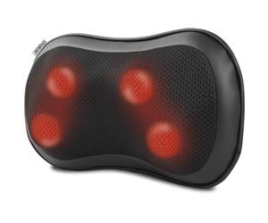 RENPHO Coussin de Massage, 3 Vitesses Shiatsu Masseur de Cou et Dos Ultra-mince avec Fonction Chauffante, pour Soulagement de Musculaires douleur Portable, Cadeau Homme