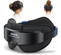 RENPHO Eyeris Masc Masque de massage pour la tête et les yeux, Masque chauffant pour les yeux et la tête contre les migraines, Masseur de maux de tête pour le front, l'occiput et les tempes