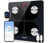 Pèse personne impédancemètre rechargeable usb balance connectée bluetooth numérique Noir G