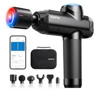 RENPHO Pistolet de Massage Musculaire, Massage Gun avec Tête Chaude et Froide, Masseur Electrique avec 6 Têtes de Massage, Masseur de Muscle Profonds 3200 tr/min, Charge de Type-C Ultra Silencieux