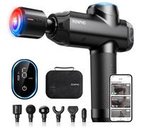 RENPHO Pistolet de massage Power+ Thermacool C001SH, 6 têtes (1 chaud/froid), Bluetooth, 12mm, Noir