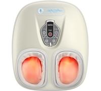 RENPHO Shiatsu Massage Pieds, Masseur pied Chauffant avec Commande Vocale | Nouveau Modèle Blanc Crème, idéal pour la Maison ou le Bureau. Cadeau Parfait pour une Femme, une Maman ou une Petite Amie