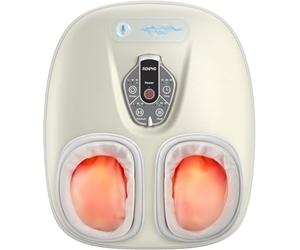 RENPHO Shiatsu Massage Pieds, Masseur pied Chauffant avec Commande Vocale | Nouveau Modèle Blanc Crème, idéal pour la Maison ou le Bureau. Cadeau Parfait pour une Femme, une Maman ou une Petite Amie