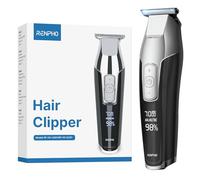 RENPHO Tondeuse à Cheveux Professionnelle avec Lame en T, Kit de Coupe de Cheveux Sans Fil Tondeuses à Cheveux et à Barbe pour Hommes et Enfants Rechargeable Écran à LED pour les Lignes et les Motifs