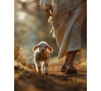 Renqidian Adulte Broderie Kit Point de Croix Mouton animal 11CT Kit Point de Croix Pré Imprimé Enfant Débutant Avec Fils Set Facile-40x50 cm