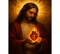 Renqidian Kit Broderie De Point De Croix Estampillé Homme religieux DIY Kit De Couture à la Main Pour Adultes 11CT Debutant Canevas Imprimé 40x50 cm