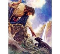 Renqidian Kit Broderie De Point De Croix Estampillé Jesus DIY Kit De Couture à la Main Pour Adultes 11CT Debutant Canevas Imprimé 40x50cm