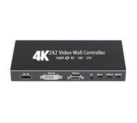 Rensaday Processeur Vidéo Multi-Écran 4K | 4 Sorties HDMI | Rotation d'Écran (90°/180°/270°) | Contrôleur Mur Vidéo 2×2 | Extraction Audio Intégrée