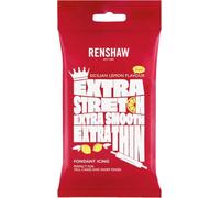 Renshaw Extra Fondant, Pâte à Sucre, White, Sizilianische Zitrone, 1 kg | Pâte à sucre extra élastique au délicieux goût de citron de Sicile, Parfaite pour couvrir les grands et hauts gâteaux
