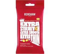 Renshaw - Extra Fondant White, Pâte à Sucre Extra Élastique Goût Vanille, pour Recouvrir Gâteaux et Pâtisseries, Blanc, 1 kg