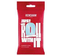 Renshaw - Fondant Duck Egg 250g, Pâte à Sucre Prêt à l'Emploi, Optimal pour Recouvrir et Décorer Gâteaux, Cupcakes et Biscuits, Bleu œuf de Cane, 250 g