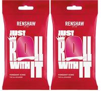 Renshaw - Fondant Fushia Pink 250g, Pâte à Sucre Prêt à l'Emploi, Optimal pour Recouvrir et Décorer Gâteaux, Cupcakes et Biscuits, Rose Fuchsia, 250 g (Lot de 2)
