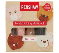 Renshaw Fondant Icing Multipack Natural Colours 5x100g - Pâte à Sucre Prêt à l'Emploi - Idéal pour Recouvrir et Décorer Gâteaux, Cupcakes et Biscuits - 5x100 g