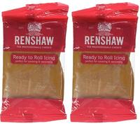 Renshaw - Fondant Teddy Bear 250g, Pâte à Sucre Prêt à l'Emploi, Optimal pour Recouvrir et Décorer Gâteaux, Cupcakes et Biscuits, Ours en Peluche, 250 g (Lot de 2)