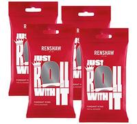 Renshaw Pâte à Sucre Gris Moyen 250 g - Lot de 4