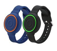 RenSheng 2 Pièces Bracelets pour Enfants Compatibles avec Airtag Bracelets en Silicone, Coque de Protection Anti-Rayures pour Airtag GPS Bracelets (Adaptés aux Enfants et aux Personnes âgées)