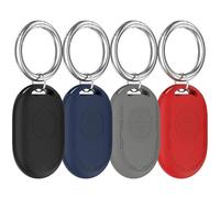 RenSheng 4 Pièces Coques de Protection en Silicone Compatibles avec Xiaomi Smart Tag, avec Porte-Clés. Peut Être Attaché aux Valises, Aux Sacs à Dos pour Enfants, Aux Clés et Aux Animaux Domestiques.