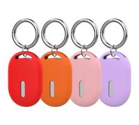 RenSheng 4 Pièces Coques en Silicone Compatibles avec Xiaomi Smart Tag, Coque Protègent des Rayures et de l'abrasion, avec Porte-Clés, Localisateurd'Animaux Coque Protection