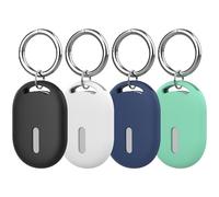 RenSheng 4 Pièces Coques en Silicone Compatibles avec Xiaomi Smart Tag, Coque Protègent des Rayures et de l'abrasion, avec Porte-Clés, Localisateurd'Animaux Coque Protection