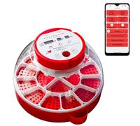 RentACoop Incubateur intelligent à 16 œufs - Contrôle par application, rotation automatique, lumière bougie intégrée, parfaite pour les poulets, les canards et les cailles