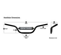Renthal Guidon 994 KTM High Scrambler Orange 28,6 mm / 810 mm