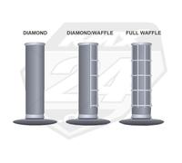 RENTHAL MX Dual Compound Half Waffle Tapered Poignées Gris/Jaune