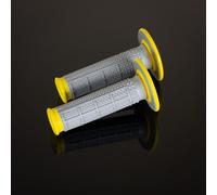 Renthal MX / Enduro Conique Double Composant Poignées Diamant / Gaufre (Gris /