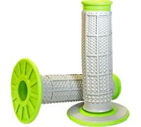 Renthal Poignées De Guidon MX Enduro Double Compound Taperé Waffle Gris Vert